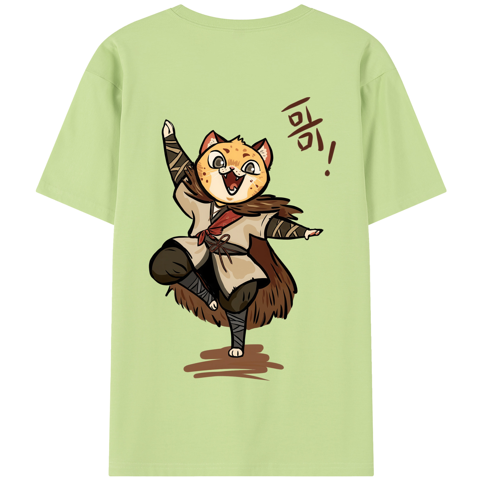 （画像用） Ne Zha 2 ナタ 魔童の大暴れ 綿100％半袖Tシャツ（背面プリント）